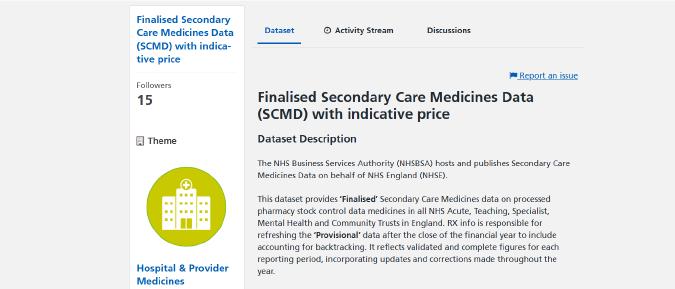 Improvements to how the Secondary Care Medicines Data is published 