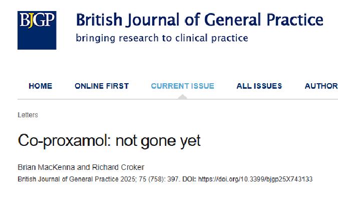 Co-proxamol: not gone yet. What can you do?